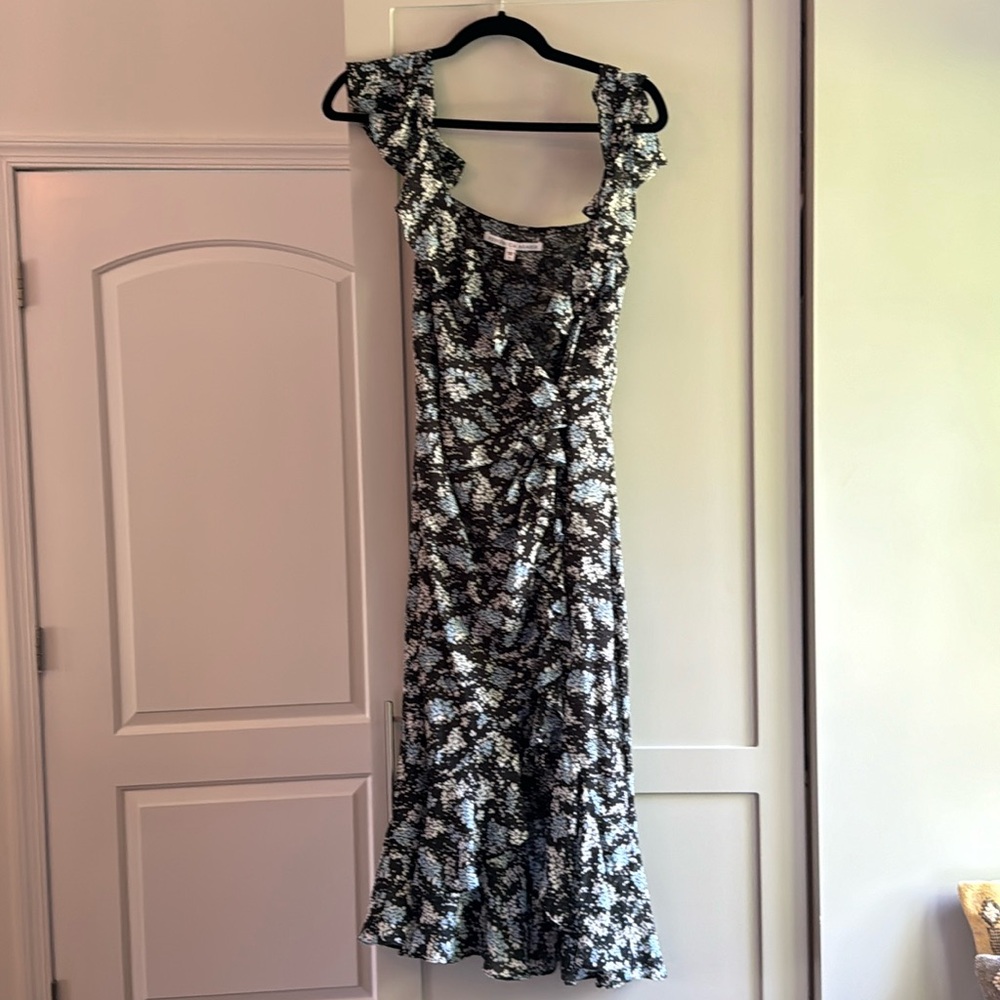 Veronica Beard Midi Silk Chiffon Dress